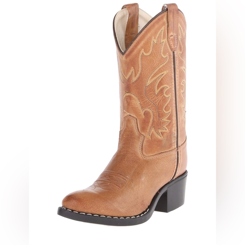 Old West Youth Size 4 Western Boots Tan